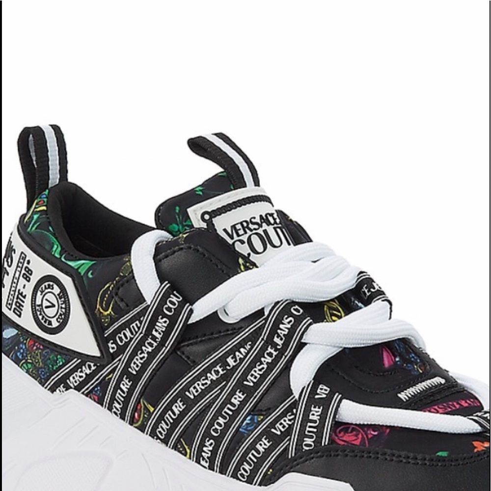 Versace Couture mixed media sneakers 8M